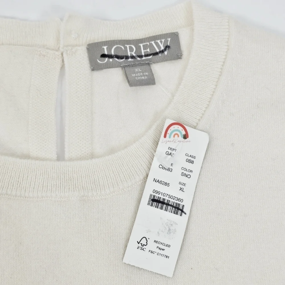 New! J. Crew Featherweight Cashmere Blend Cropped Sweater Shell